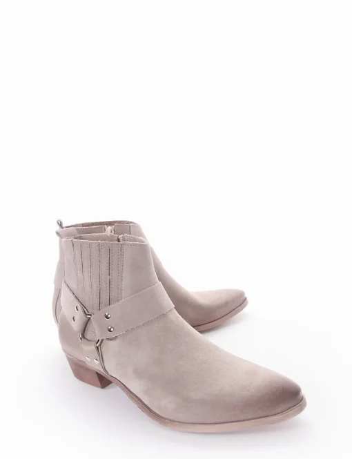 stivaletto tacco 3 cm beige