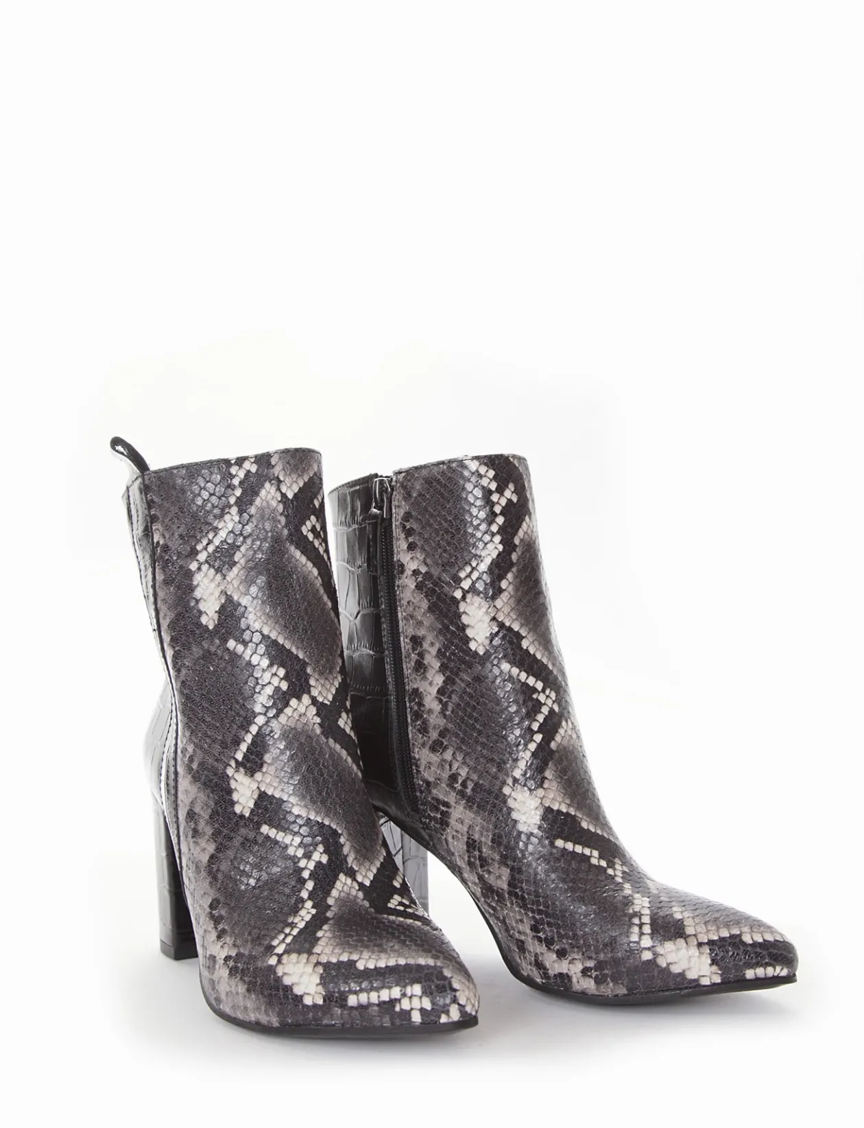 stivaletto tacco 8 cm grigio