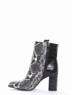 stivaletto tacco 8 cm grigio