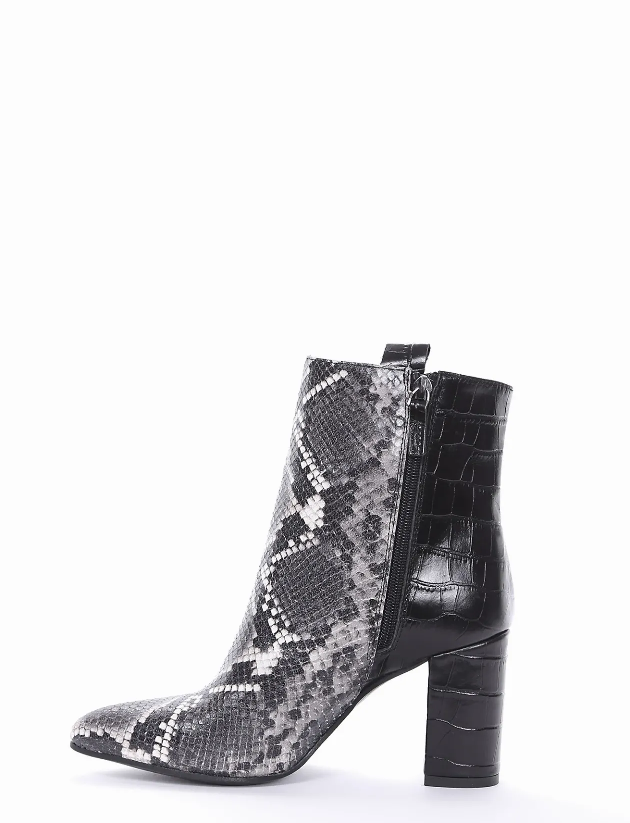 stivaletto tacco 8 cm grigio