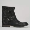 Stivaletto tacco 2 cm nero pelle