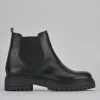 Stivaletto tacco 1 cm nero pelle