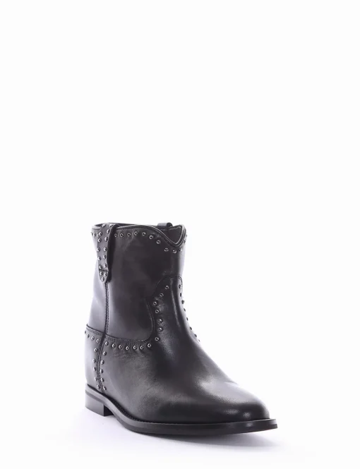stivaletto tacco 2 cm nero