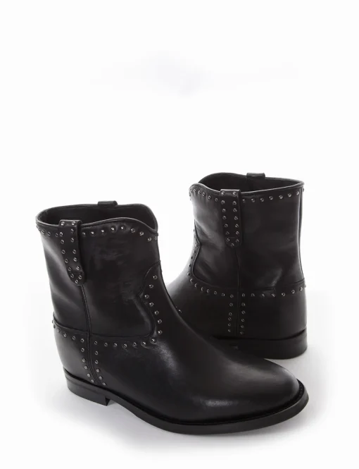 stivaletto tacco 2 cm nero