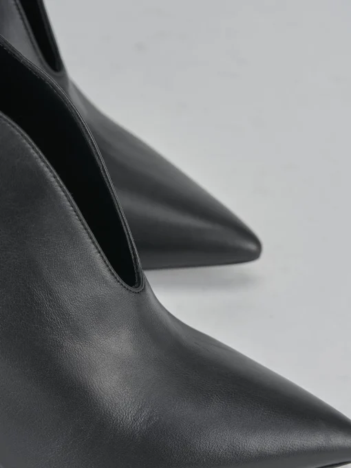 Stivaletto tacco 10 cm nero pelle