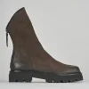 Stivaletto tacco 2cm testa nabuk