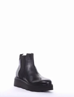 stivaletto zeppa 7 cm nero