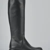 Stivali tacco 2cm pelle nero