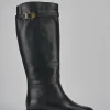 Stivali tacco 2cm pelle nero