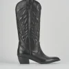 Stivali tacco 4cm pelle nero