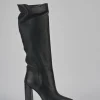 Stivali tacco 9cm pelle nero