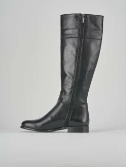 Stivali tacco 2cm pelle nero