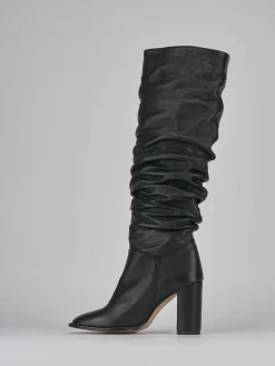 Stivali tacco 9cm pelle nero