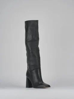 Stivali tacco 9cm pelle nero