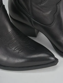 Stivali tacco 4cm pelle nero