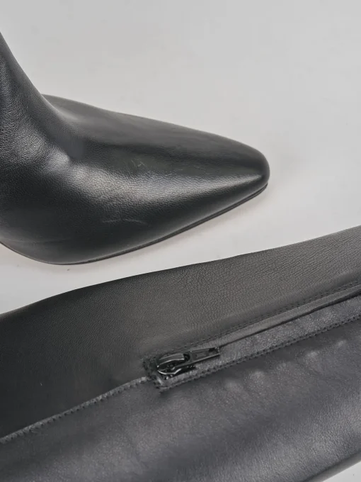 Stivali tacco 7cm pelle nero