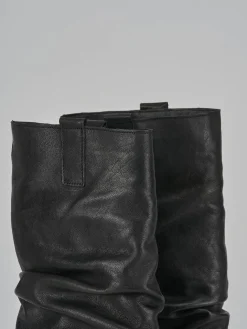 Stivali tacco 8cm pelle nero