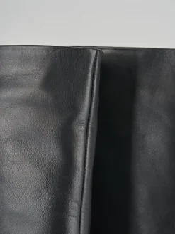 Stivali tacco 2cm pelle nero