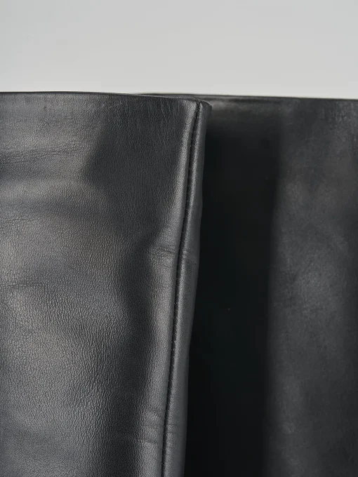 Stivali tacco 2cm pelle nero