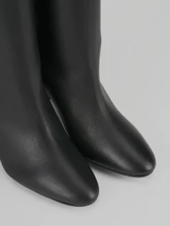 Stivali tacco 9cm pelle nero