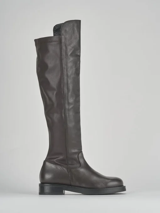 Stivali tacco 2cm pelle testa