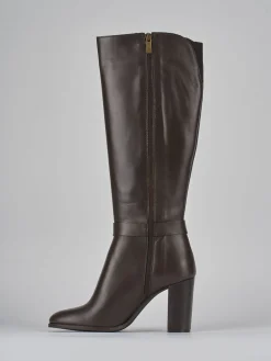 Stivali tacco 8cm pelle testa