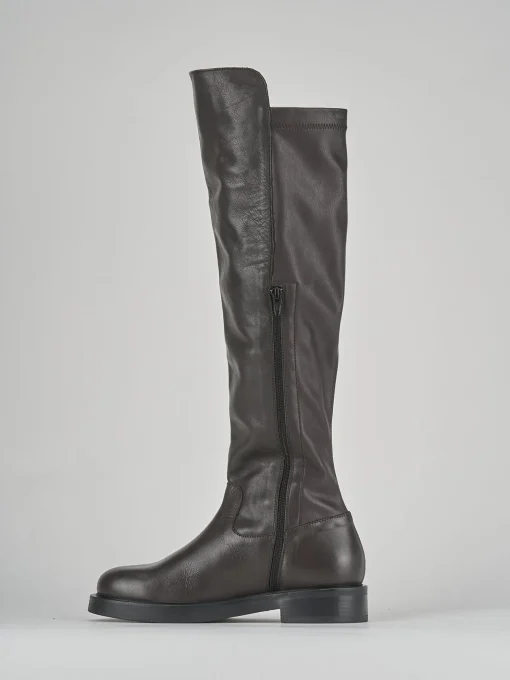 Stivali tacco 2cm pelle testa