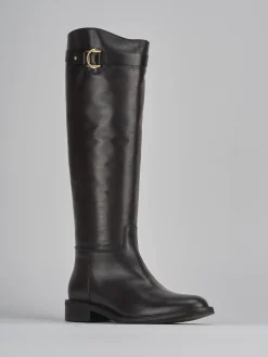 Stivali tacco 3cm pelle testa