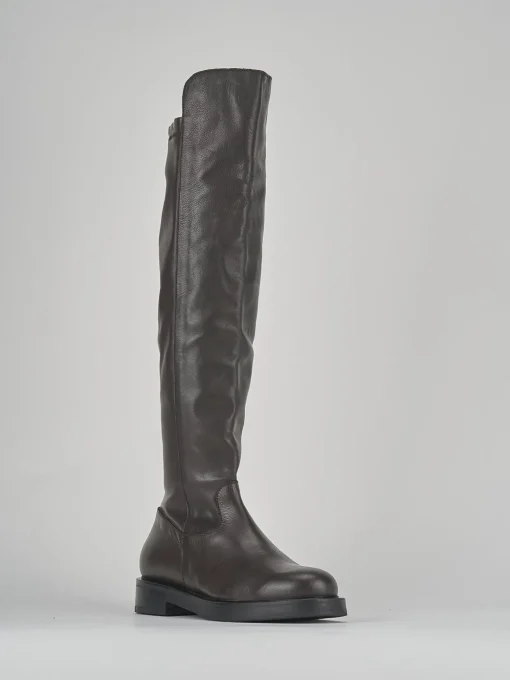 Stivali tacco 2cm pelle testa