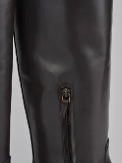 Stivali tacco 3cm pelle testa