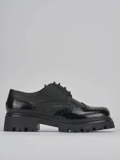 Stringate tacco 2cm pelle nero