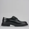 Stringate tacco 2cm pelle nero