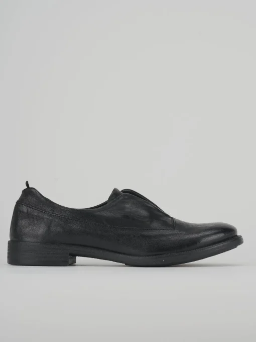 Stringate tacco 1cm pelle nero