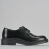 Stringate tacco 2cm pelle nero