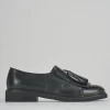 Stringate tacco 1cm pelle nero