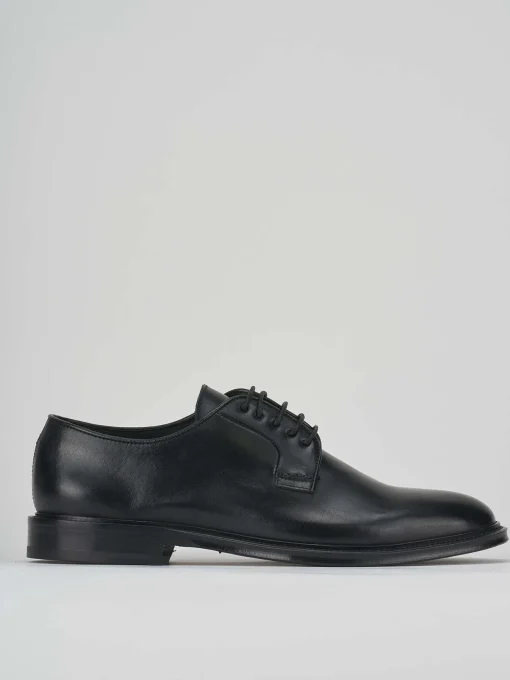 Stringate tacco 1cm pelle nero