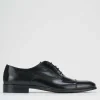 Stringate tacco 1cm pelle nero