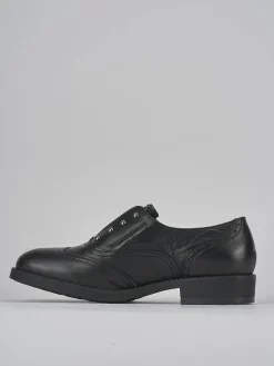 Stringate tacco 2cm pelle nero