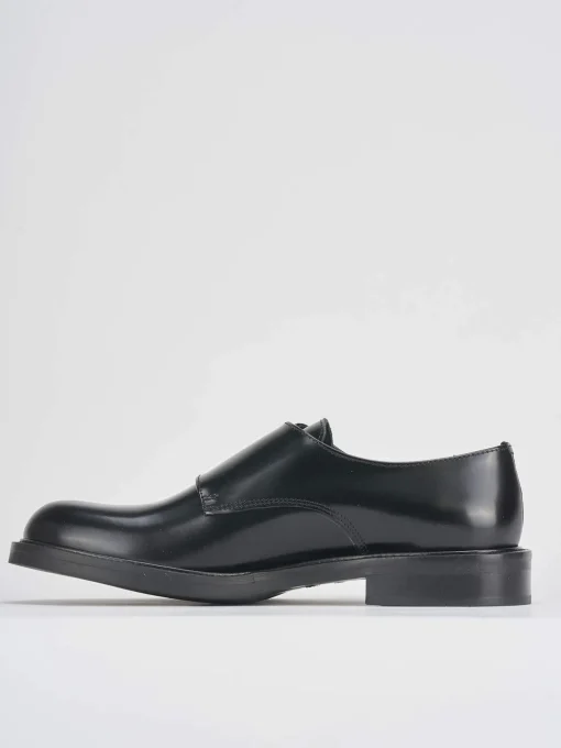 Stringate tacco 2cm pelle nero