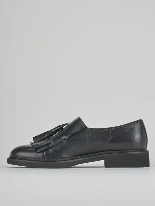 Stringate tacco 1cm pelle nero