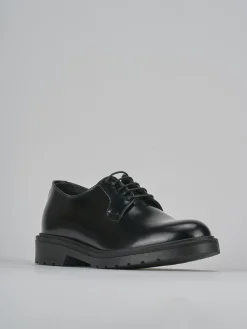 Stringate tacco 2cm pelle nero