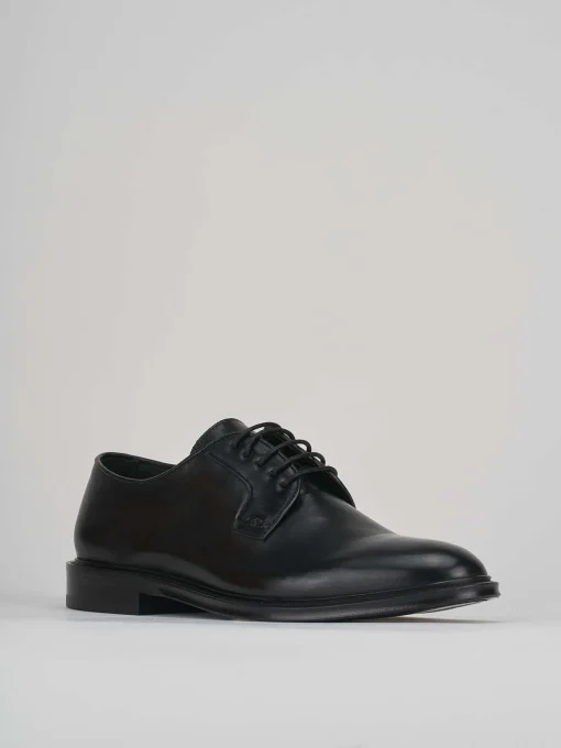 Stringate tacco 1cm pelle nero