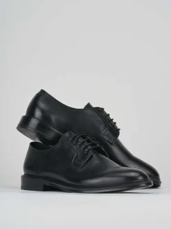 Stringate tacco 1cm pelle nero
