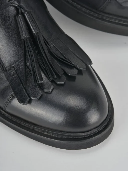 Stringate tacco 1cm pelle nero