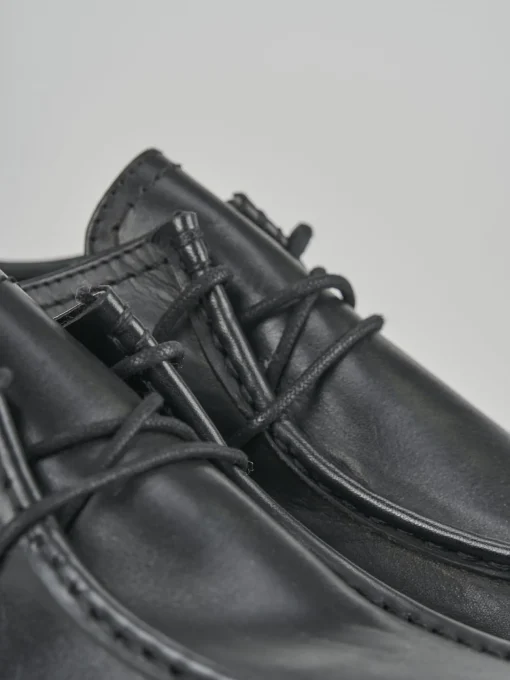 Stringate tacco 3cm pelle nero