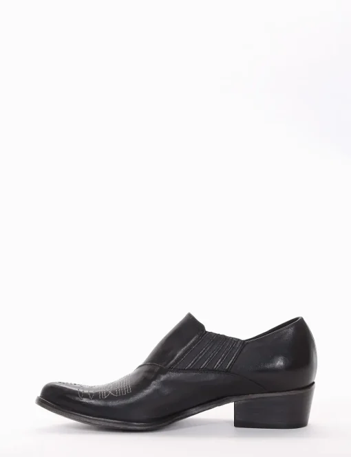 Texano tacco 4cm nero
