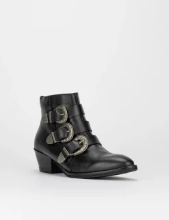 Texano tacco 3cm nero