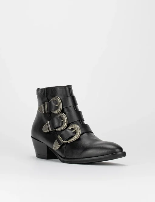Texano tacco 3cm nero