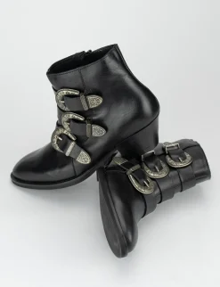 Texano tacco 3cm nero