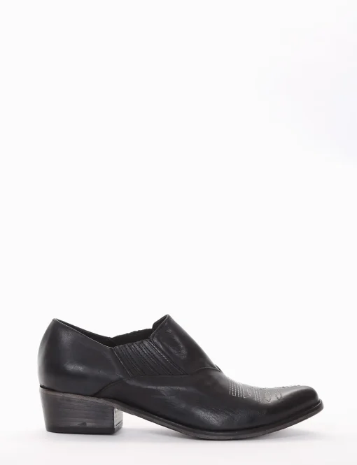 Texano tacco 4cm nero